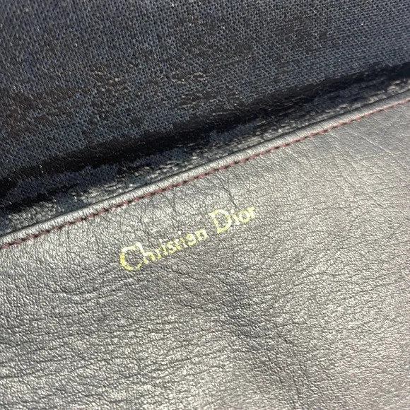 Authentic vintage CHRISTIAN DIOR multi snap black leather wallet with COA - Picture 10 of 12